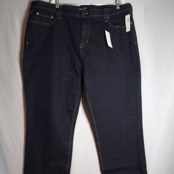 Old Navy Jeans Mens 44x32 Slim Built In Flex Dark Wash Straight Leg Western - Picture 1 of 8